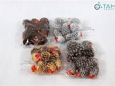 Bịch 10 Quả thông dầu treo cây thông Noel